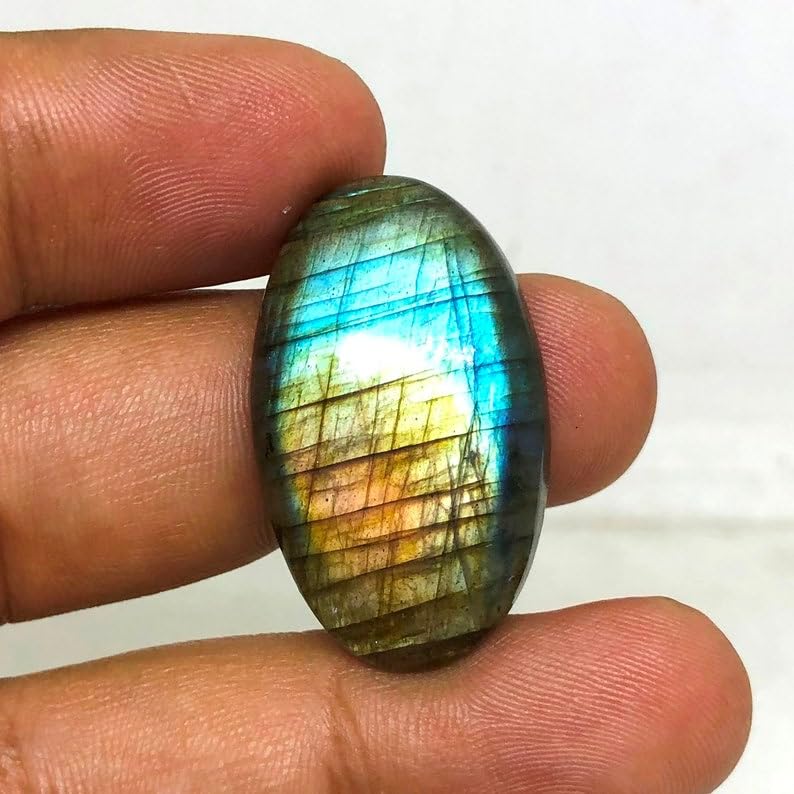 Labradorite pour création de bijoux DIY cabochon plat dos régulier - 2