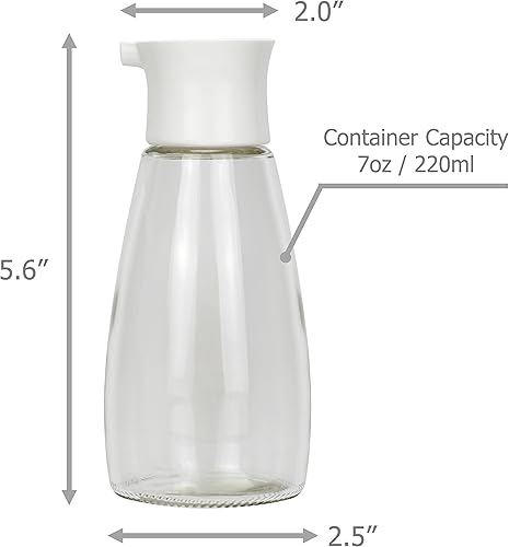 Miniatura 6 de EIKS 2 juegos de dispensador de salsa de soja de vidrio, vinagre de aceite con boquilla antigoteo para aderezo de ensalada, barbacoa, sushi,