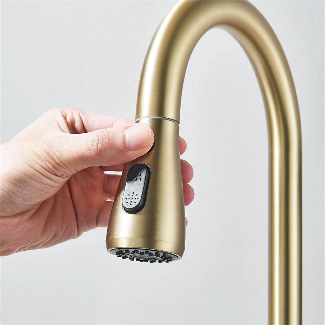Grifo de Cocina extraíble Giratorio de 360 Grados con Mezclador de Agua fría y Caliente, Grifo Moderno de Acero Inoxidable para Fregadero, Ideal para Uso doméstico y en restaurantes.