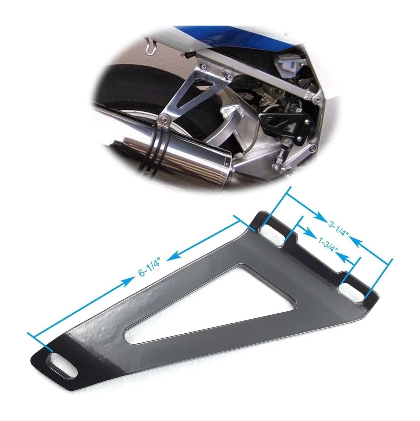 Motorrad Für Yamaha Für YZF R1 2001 2002 2003 2004 2005 Motorrad-Auspuff-Endschalldämpfer Motorrad-Auspuffrohr-Aufhängerhalterung Auspuff Mittleres(2)