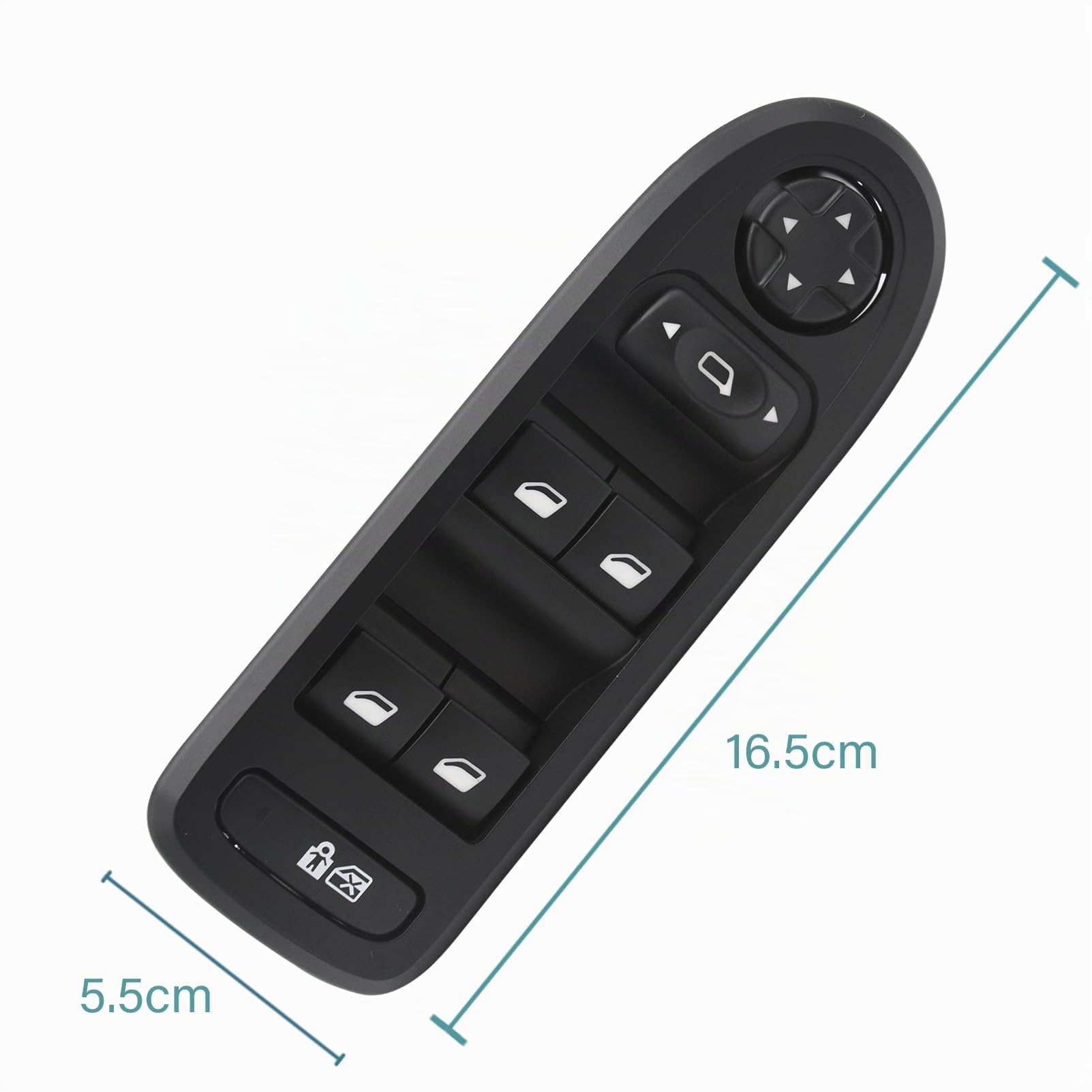 Interruptor de mando Elevalunas ventanas eléctrico 96644915XT para 308 508 C5 interruptor de elevación Vidrio de ventana 26 pines (Sin función de plegado del espejo retrovisor)