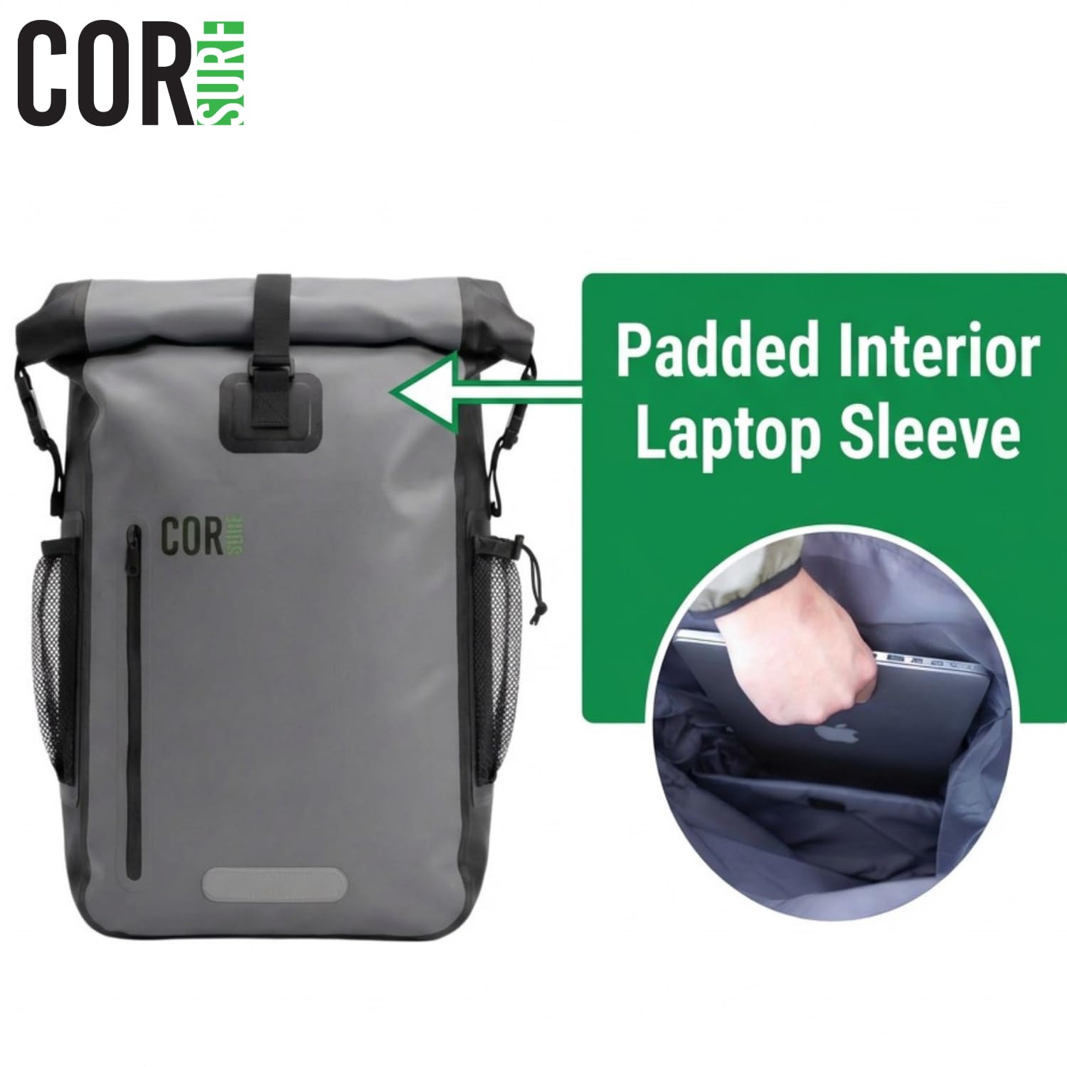 COR Surf Sac à Dos étanche avec Protection pour Ordinateur Portable | Sac étange Impermeable Sac