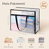 Lifewit Zestaw 8 przezroczystych toreb do przechowywania ubrań, 40 l, z zamkiem błyskawicznym, plastikowe torby do przeprowadzki na kołdry, koce, pościel, kołder, zabawki, ręczniki