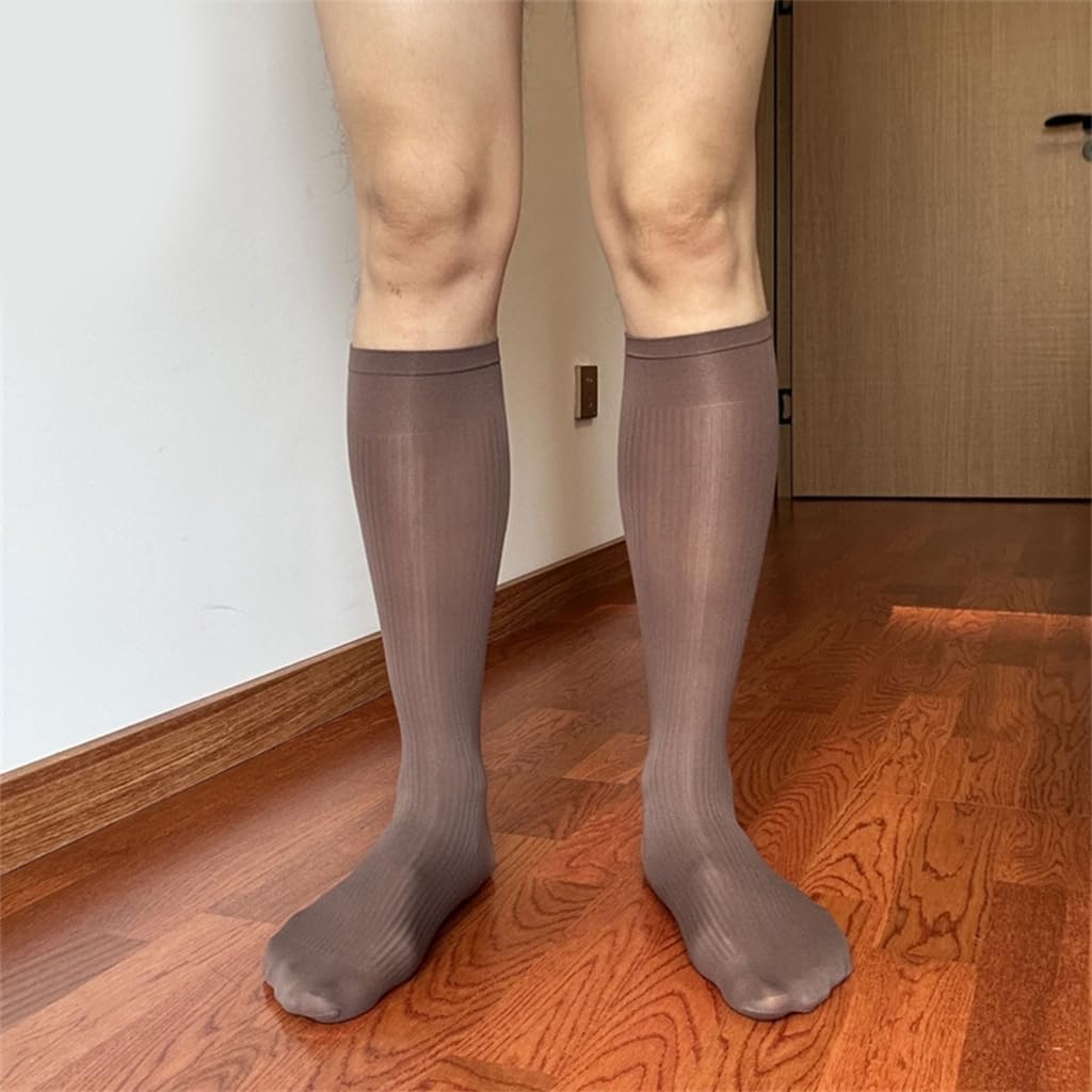 1Pair Men's Middle Calf Business Dress Socks for Prom Professional Attire
