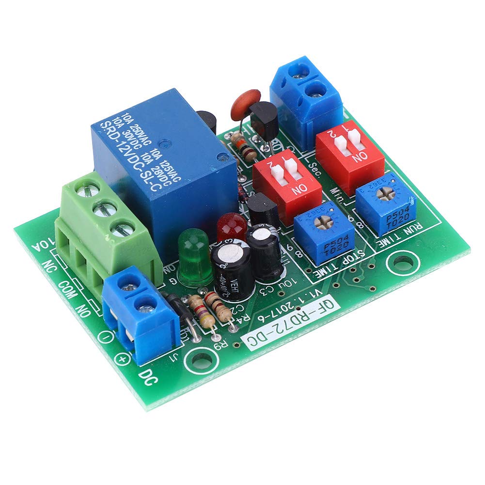 Top-down view of the Brrnoo RD72-DC-12V relay module.