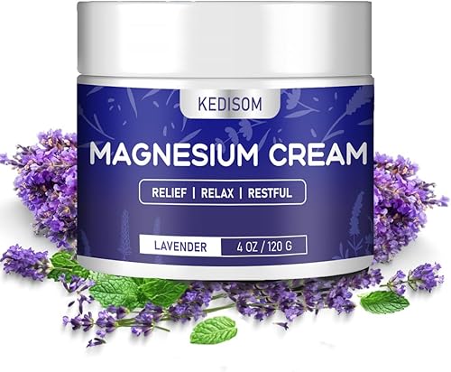 Crema de magnesio para dormir  Loción tópica natural de magnesio para el dolor y calambres en las piernas, relajación muscular, calma  Mantequilla
