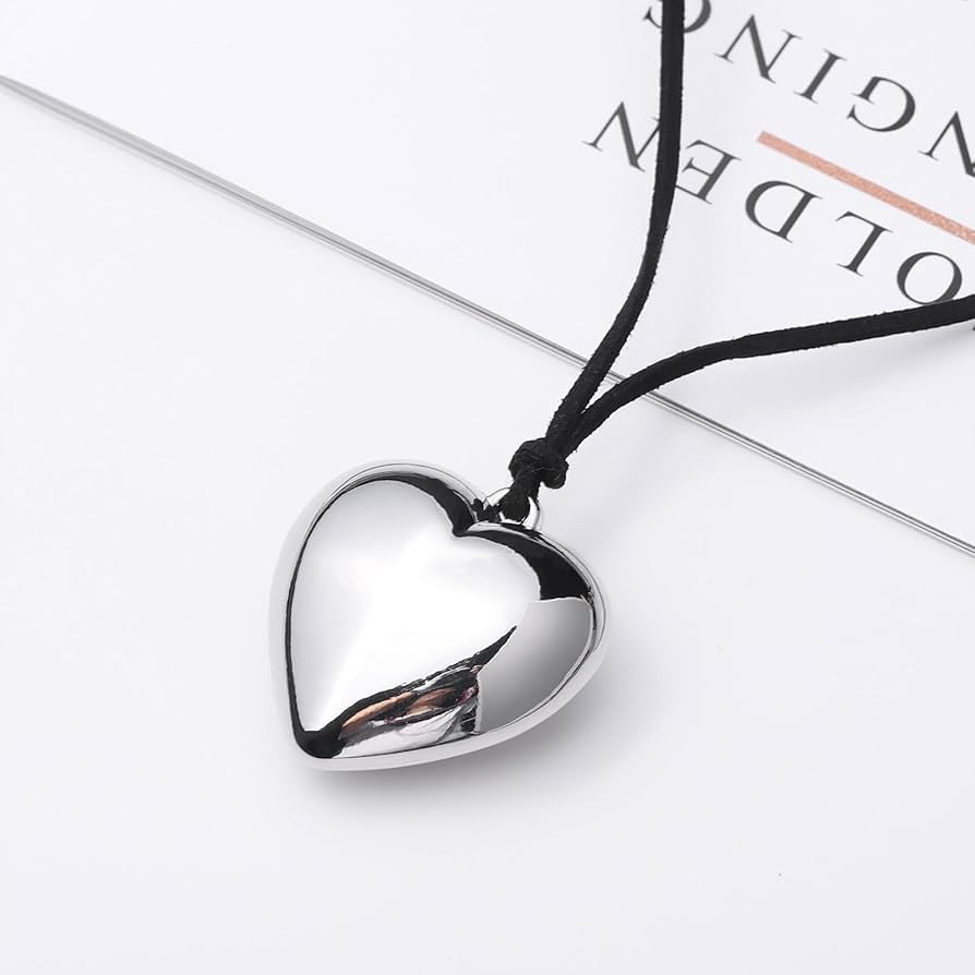 Amazon.com: Etercycle Chunky Puffy Heart Choker Necklace for Women