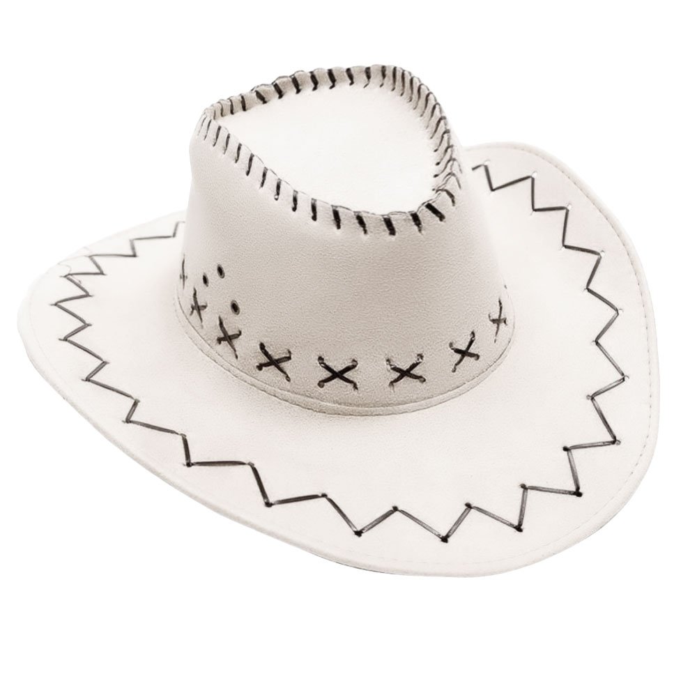 Toocool – Sombrero de Cowboy Cowgirl - Sombrero de gamuza ideal para fiestas de carnaval [beige]
