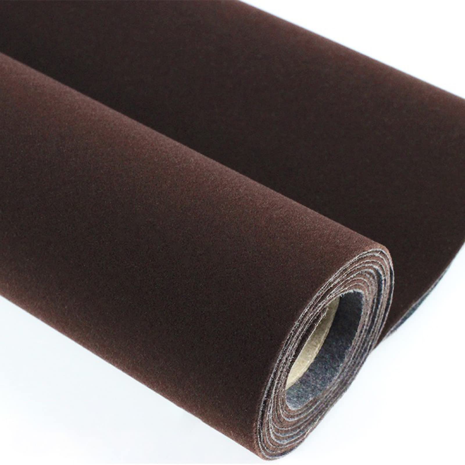 Samoprzylepna aksamitna wyściółka flokowana, Samoprzylepny papier samoprzylepny z filcu o szerokości 150 cm do szuflad, komód, szafek i ekspozycji biżuterii(Brown,1.5 * 2m)