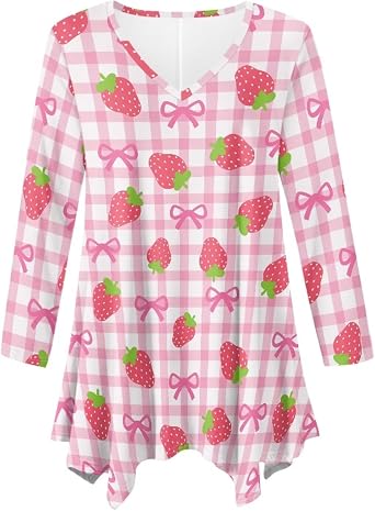 Womens Tunic Top Long Sleeve Spring Fall Clothes Dressy Casual Asymmetrical Blouses