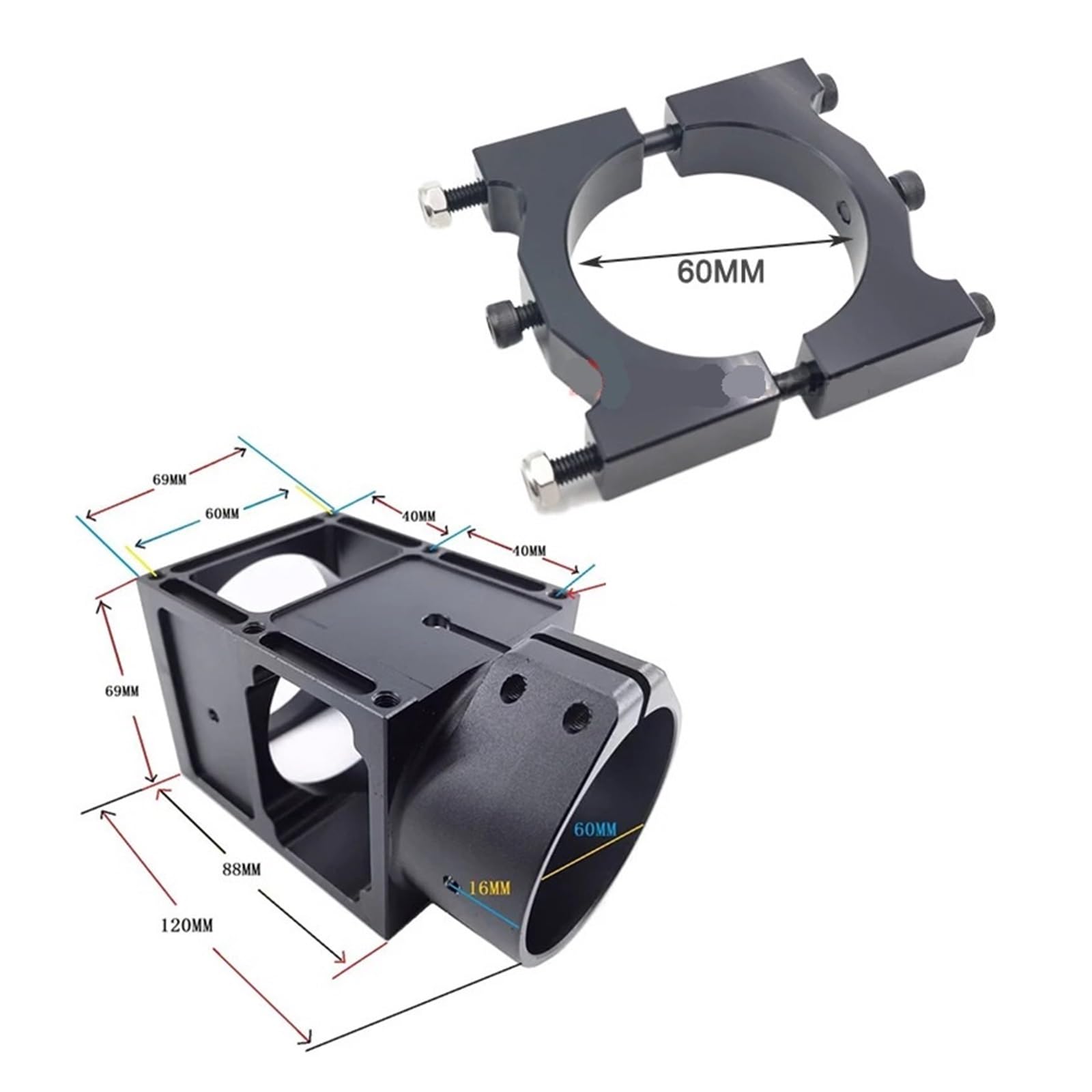 Compatible avec Le Support de Serrage for Tube en Alliage Agras de 60 mm.