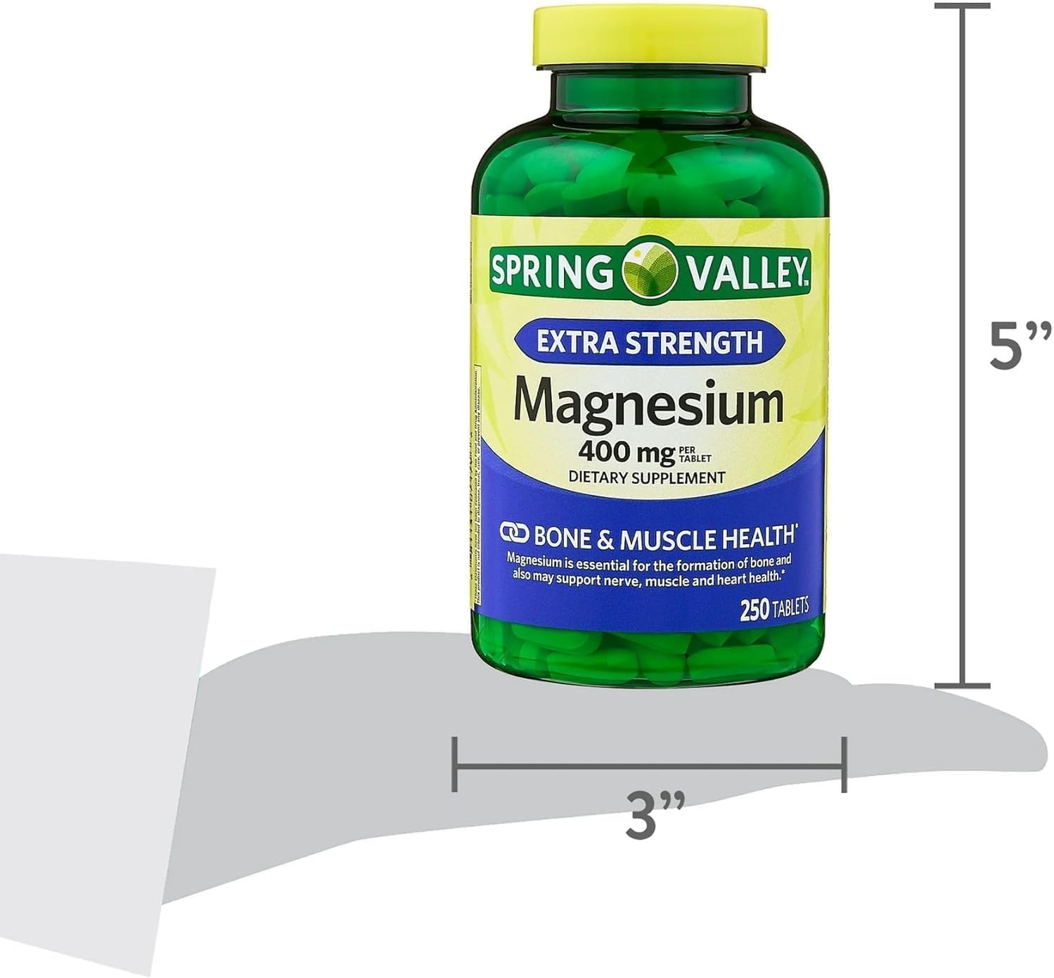 Magnesium 400 Mg, 250 Tablets, Pack of 1 +Vls Sticker