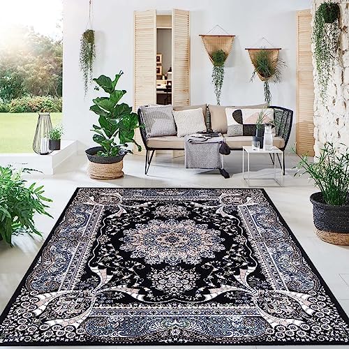 renoazul® Turkish Rugs Living Room Extra Large Mat - 280 x 380 cm - Beige - Rome Traditional Vintage Rug Floral Pattern Wide Area Rug Carpet