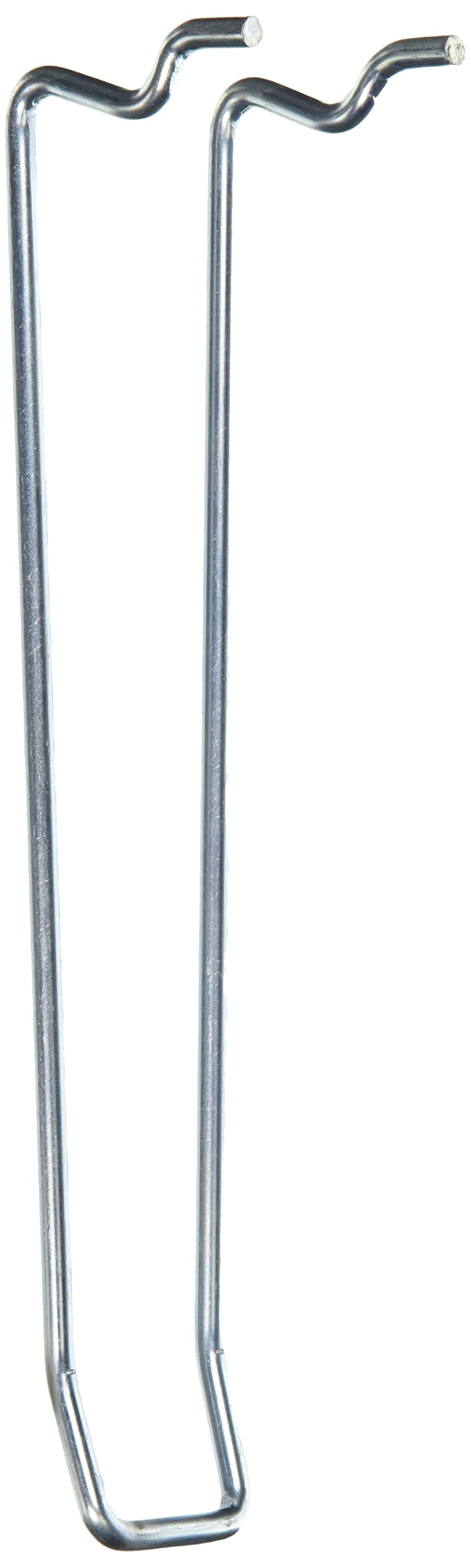 Merriway BH05872 (10 Pcs) Looped Pegboard Hook, 150 mm (6 Inch), Bright Zinc Plated - Pack of 10 Pieces