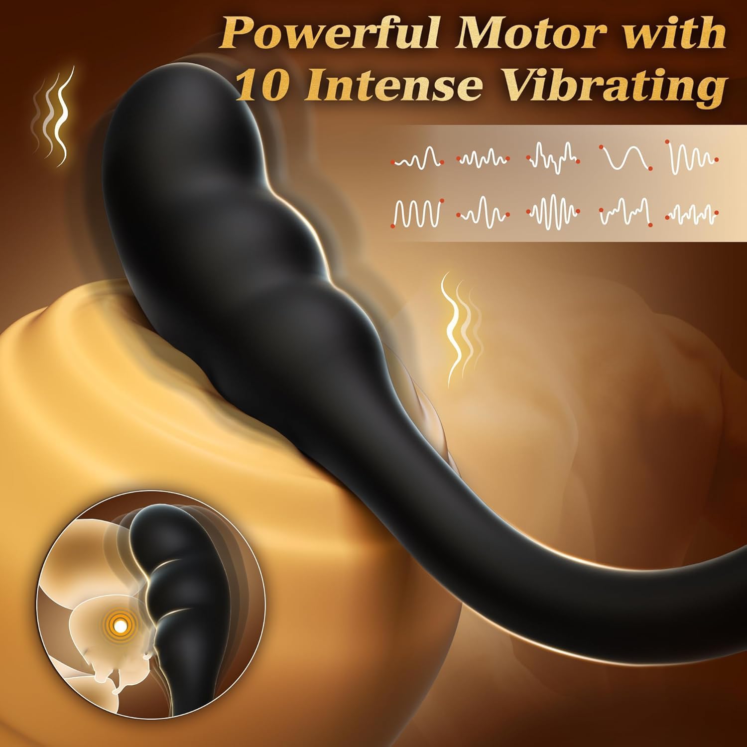 Vibratore Anale con anello Pene Lui Sex Toy, Anal Plug Vibratoreper Uomo Professionale, Plug anale-dilatatore uomo, Sex Toys Prostata Vibratore per Uomo Plug Analesex Toy Stimolatore Prostata per Lui