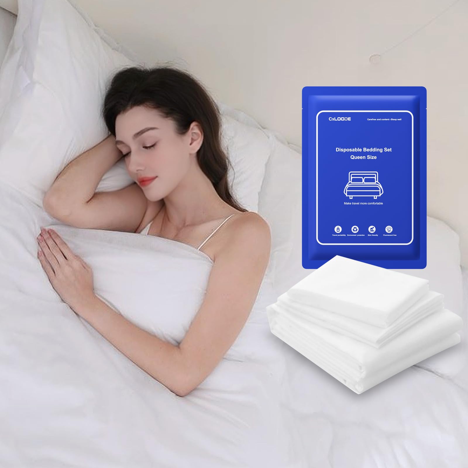Photo 1 of CxLoode Disposable Bed Sheet Queen Size (1 Pack)