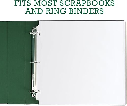 Miniatura 3 de Samsill Páginas de repuesto para álbumes de recortes de 12 x 12 pulgadas, paquete de 50, se adapta a carpetas de 3 anillos y álbumes de fotos de 12
