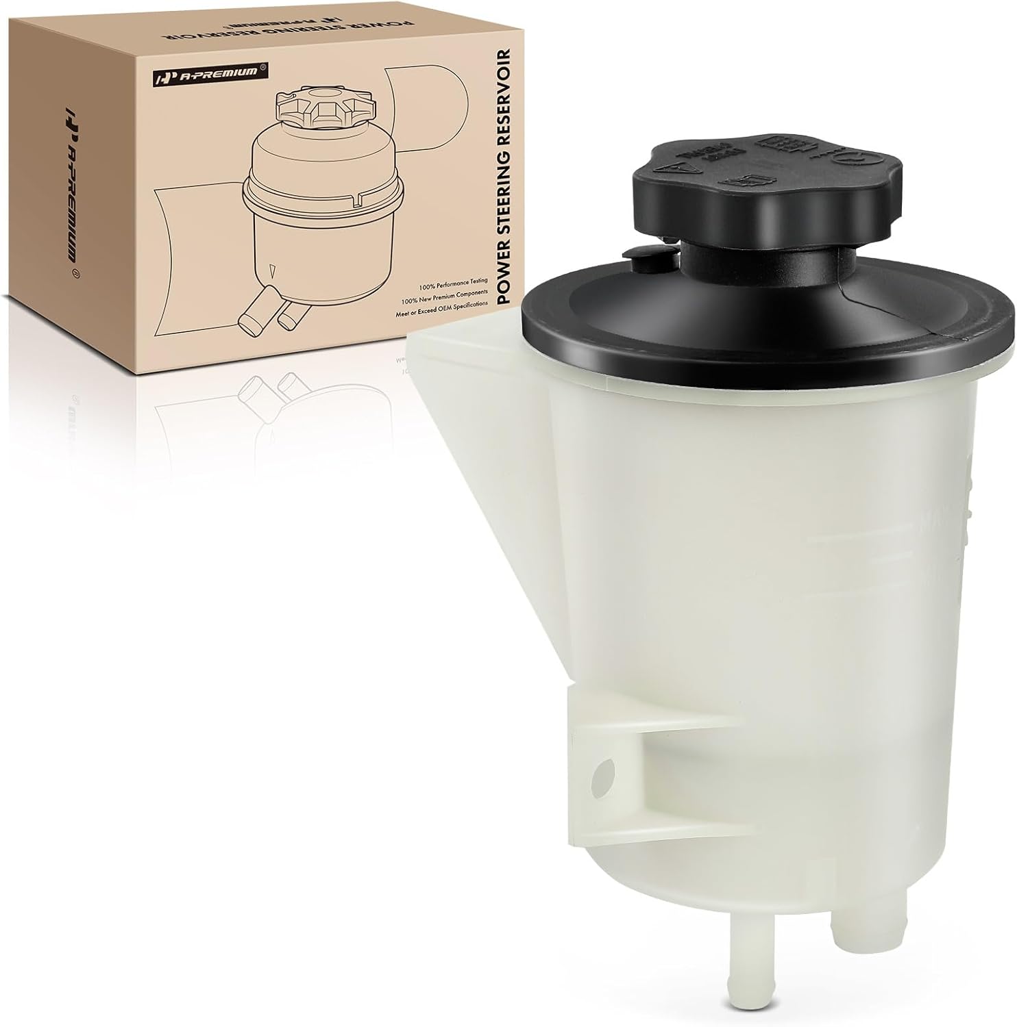 A-Premium Power Steering Reservoir/Tank with Cap Compatible with Ford Mustang 1996-2004, Ranger 2003-2011, 2.3L 4.6L