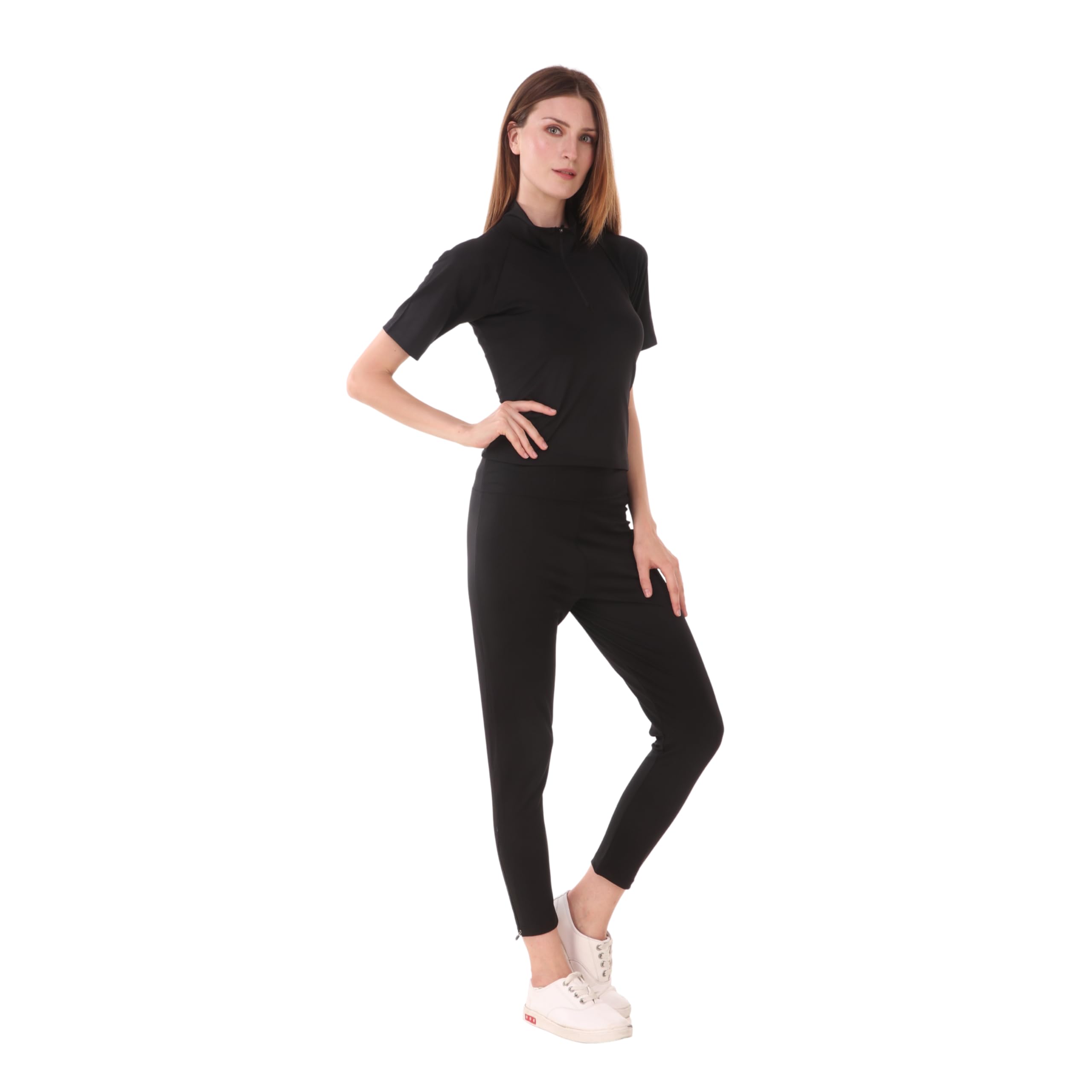 benzos Women's Body Fitted Gym Running Sports Track Suit | Regular Casual Fit | Track Suit for Girls & Women | Fabric - Polyester-picture-2