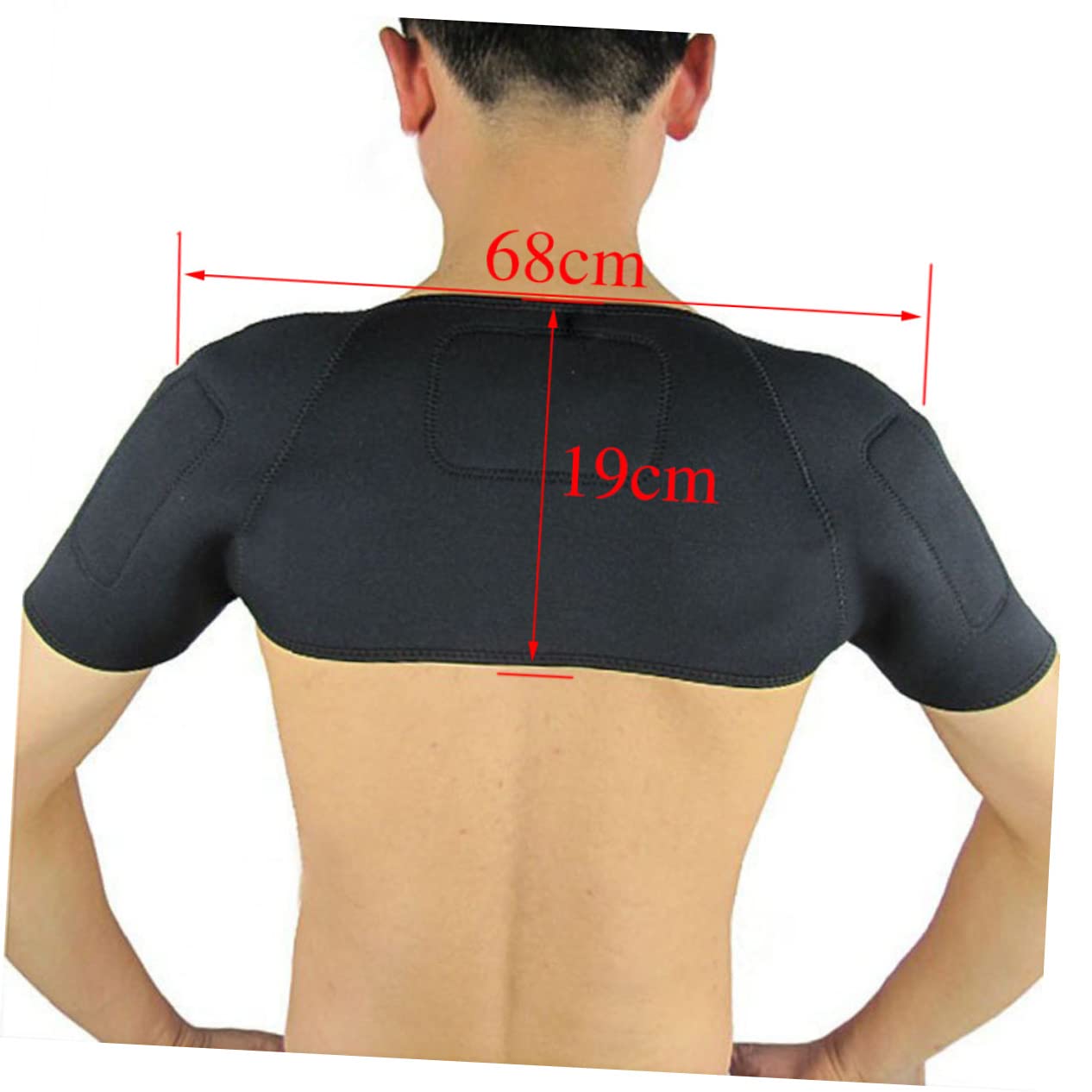 Beavorty Self Heating Shoulder Belt Black Shoulder Barce Shoulder Support Thermal Shoulder Pad