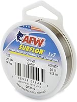 Vista 62 de Alambre de pesca americano Surflon recubierto de nailon 1x7 de acero inoxidable, línea líder de pesca para agua salada, prueba de 10 libras - prueba