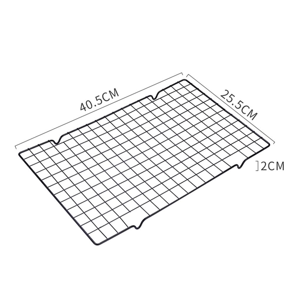 Dos estantes de enfriamiento en frío for Pasteles, Pan, Galletas, Secado en frío, Red for Pasteles, Estante de enfriamiento invertido for Hornear (Size : 40.5cm)