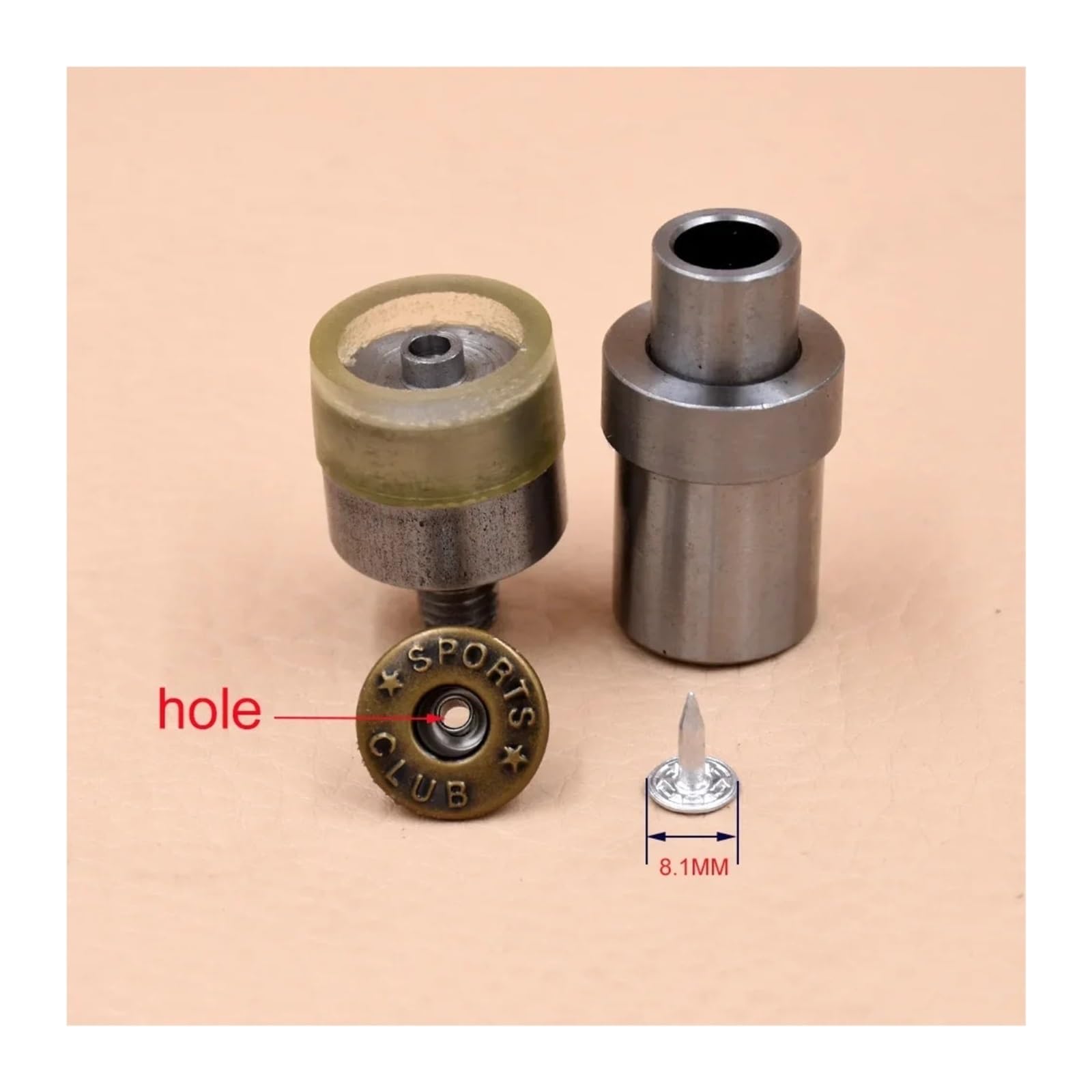 Snap Fasteners Botón Die Moldes de botones jeans huecos metal | Herramienta de ojales de metal a presión, botón de jeans, molde de prensa manual(20MM mold)