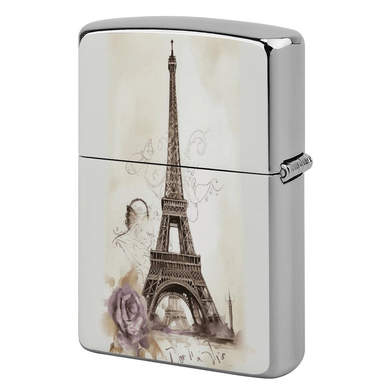 Fodpand Style Eiffel Tower Metal Lighter Case Cover Lighter Sleeve