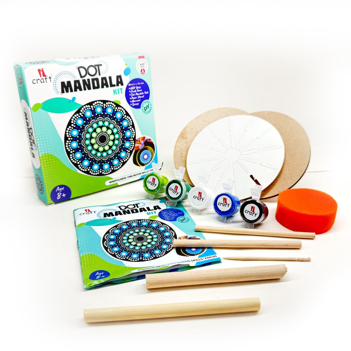 iCraft Dot Mandala Art Kit For Adults & Kids 8-12 - Mandala Art