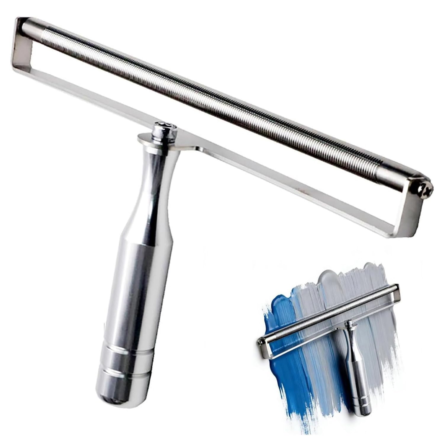 WHOOLEFUN Wet Film Coater, 200mm Stainless Steel Wire Bar Wet Film Applicator, Handheld Rod Coater Ink Scraping Bar, Measuring Hiding Power Of Paint, for Varnishes Glue Paint Ink