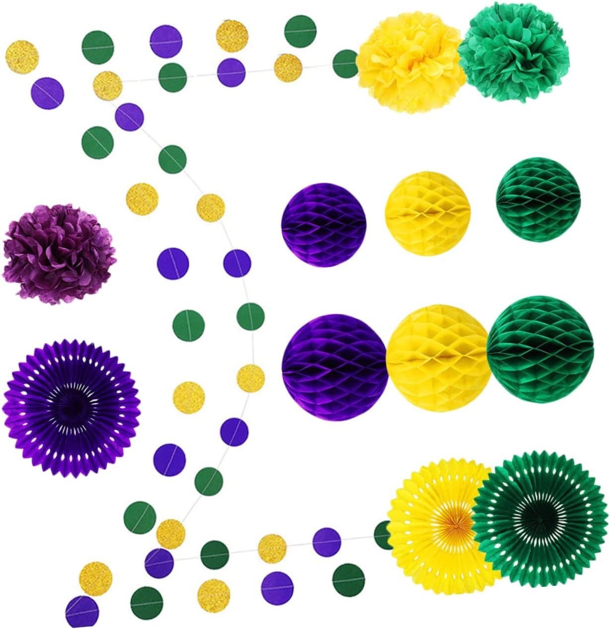 STOBAZA 1set Carnival Hanging Paper Fans Honeycomb for Party Decorations for Birthdays Weddings and Holiday Celebrations Easy to and Assemble