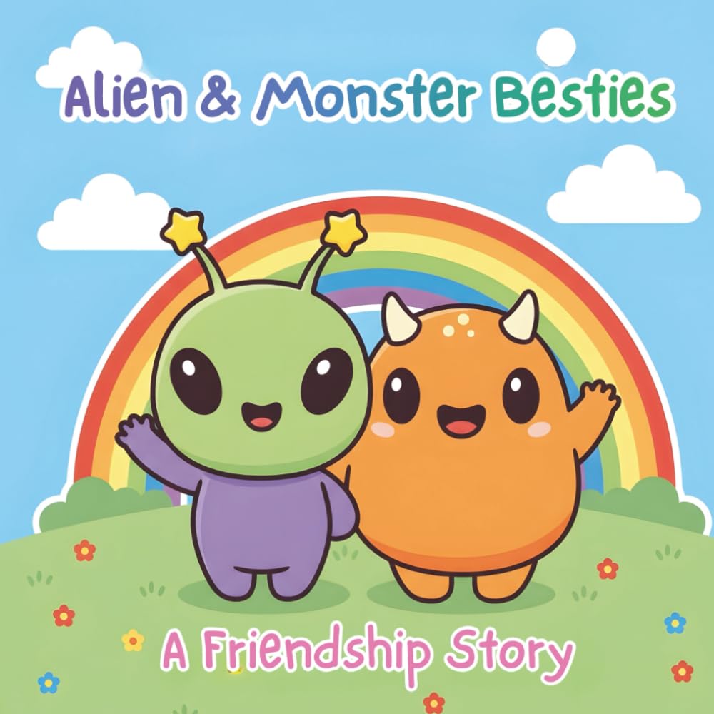 Alien & Monster Besties - A Friendship Story: 40 Cute and Fun Coloring Pages of Friendship and Adventure