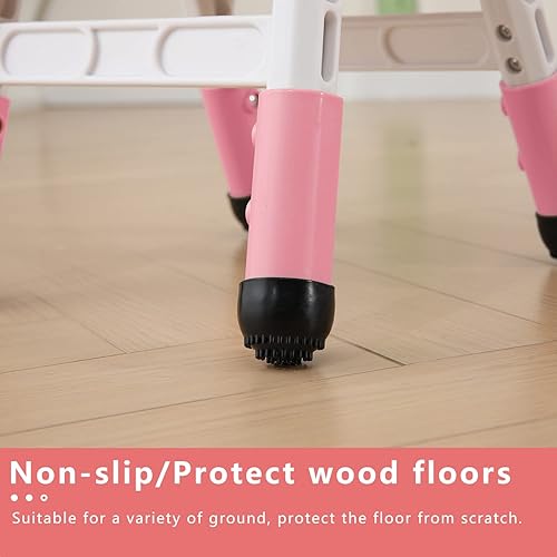 Miniatura 3 de Juego de 4 sillas para niños, 3 niveles, ajustables, apilables, ideales para salas de juegos, escuelas, guarderías y hogares, lavable y fácil de