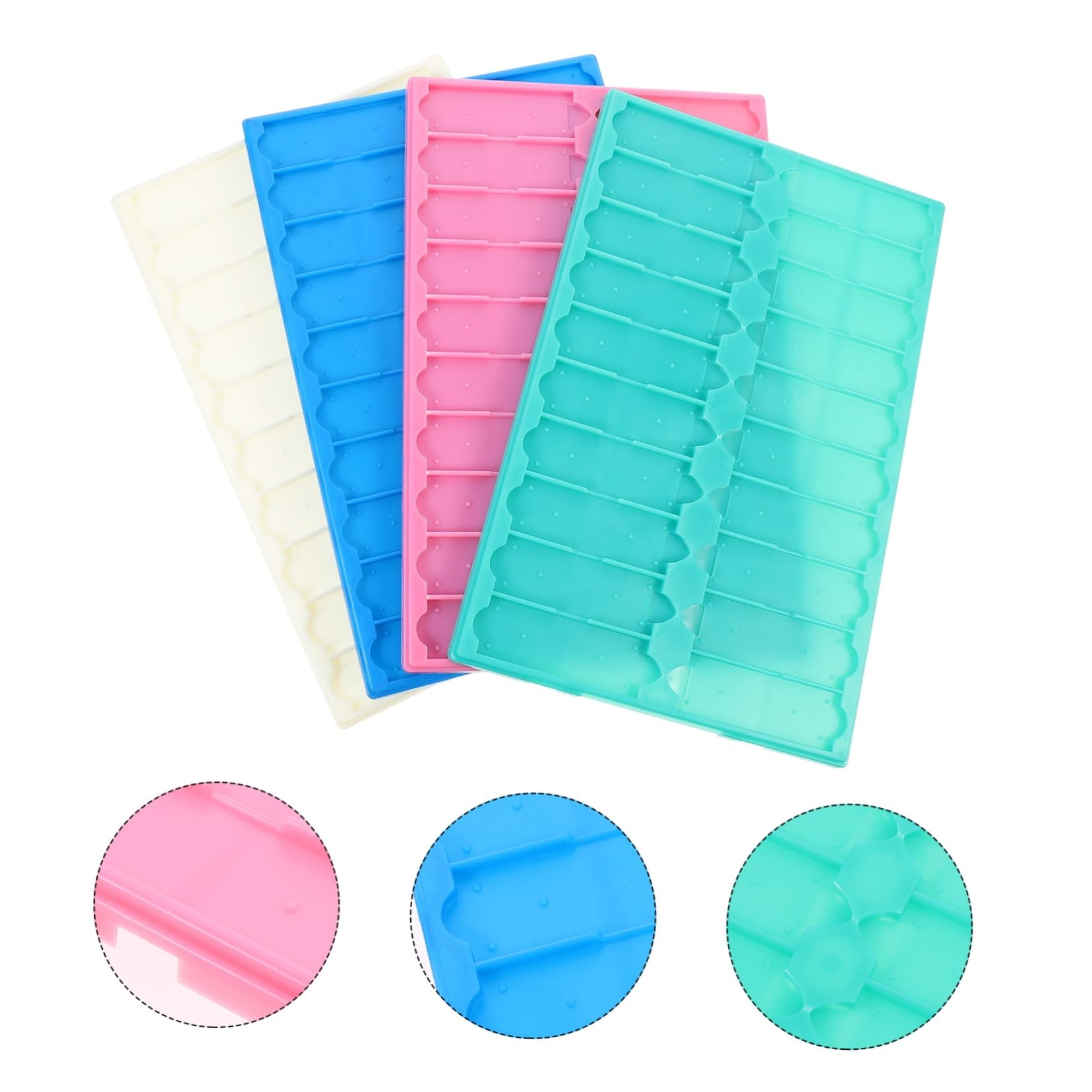 Mobestech 4 Pezzi 20 Piastra Di Stoccaggio Per Vetrini Vassoio Per Vetrini Microscopio Scatola Di Immagazzinaggio Per Vassoio Per Microscopio i Di Plastica i
