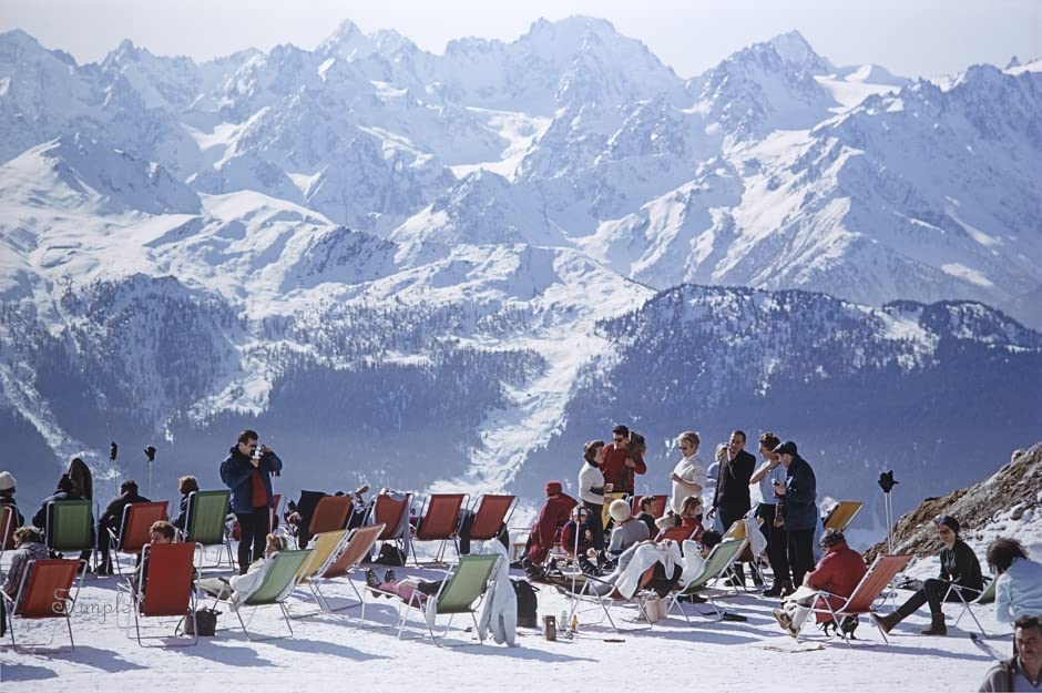 SLIM AARONS Verbier Mountains print | wall art gallery lustre photo, Palm Springs, picture, fine art print (20x30)