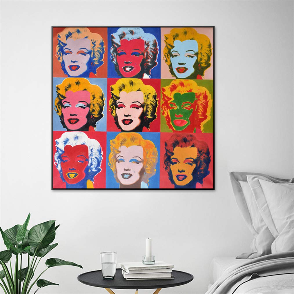 Amazon.co.jp: 本物の手描き 9つのパズル カラフルなマリリン