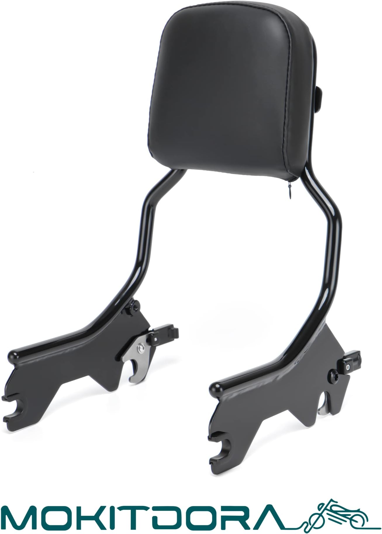 MoKitDora Detachable Backrest Sissy Bar Upright with Pad for 2018-later FLDE FLHC FLHCS FLSL FXBB, Black