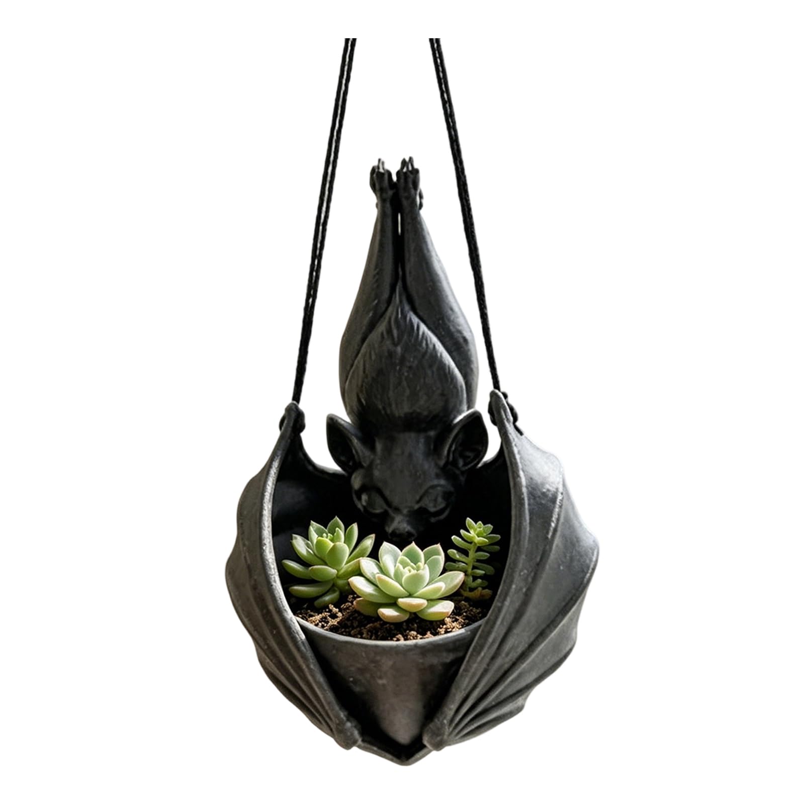 ZhzeYun Bat Hanging Planter, Gothic Wall Plant Pot for Succulents