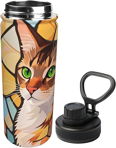 Miniatura 2 de Little Cat Insulated Stainless Steel Kettle  Print Funny Water Bottle Insulated  Ideal for Sports and Travel