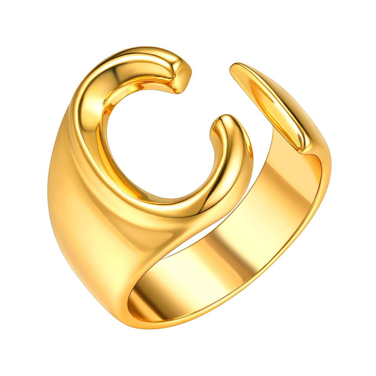 Anello Regolabile In Acciaio Con Scritta "STICAZZI" – Dorato, Altezza 5 Mm, Lucidissimo, Anallergico E In Confezione Regalo