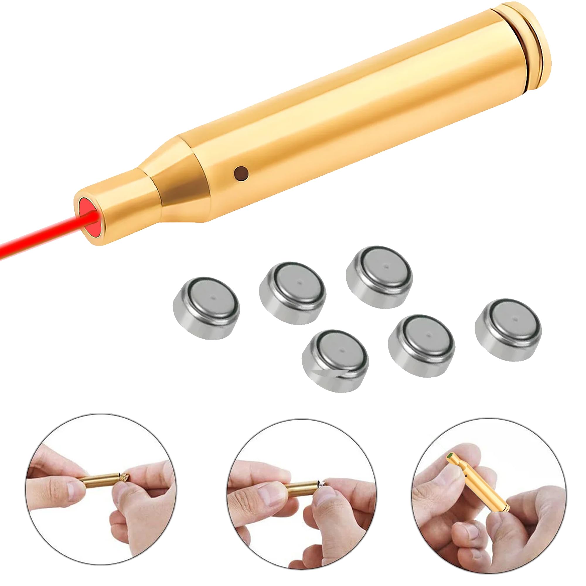 Gotical 30-06 25-06 and 270 Cartridge Laser Bore Sighter .270 Red Laser Boresight