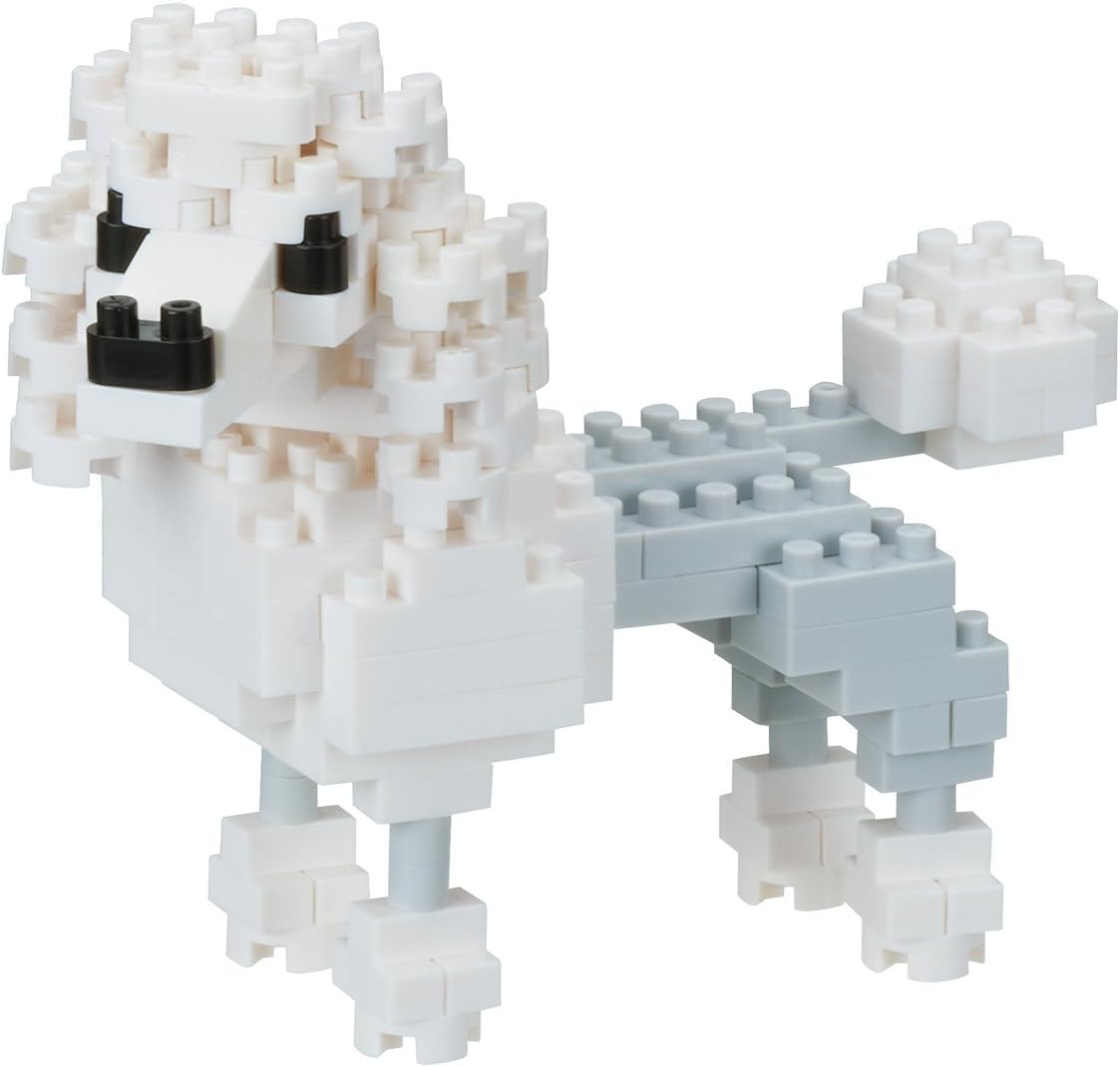 BANDAINanoblock Dog Breed Poodle Model | Nanoblocks Building Blocks Puzzles For Adults And Kids | Build Your Own Plastic Model Kits With Mini Bricks Make Great Gifts For Teens And Adults Age 12+