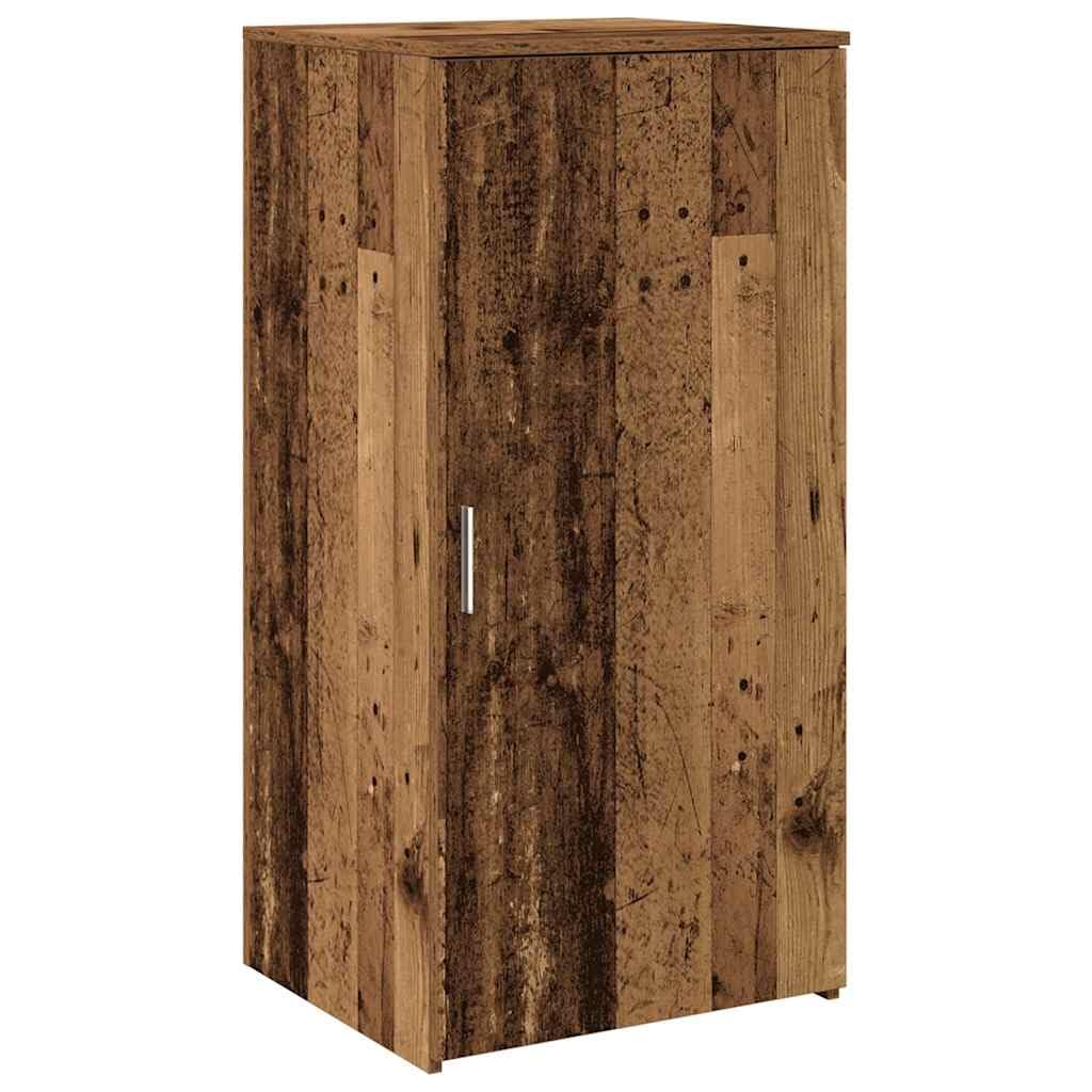 Banco reception in legno anticato 200 x 50 x 103,5 cm, in legno con banconi e spazio di archiviazione, ideale per ufficio e pratica
