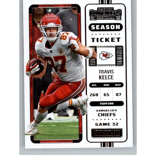 2022 Panini Contenders Season Ticket #59 Travis Kelce Kansas City Chiefs NFL Football Trading Card