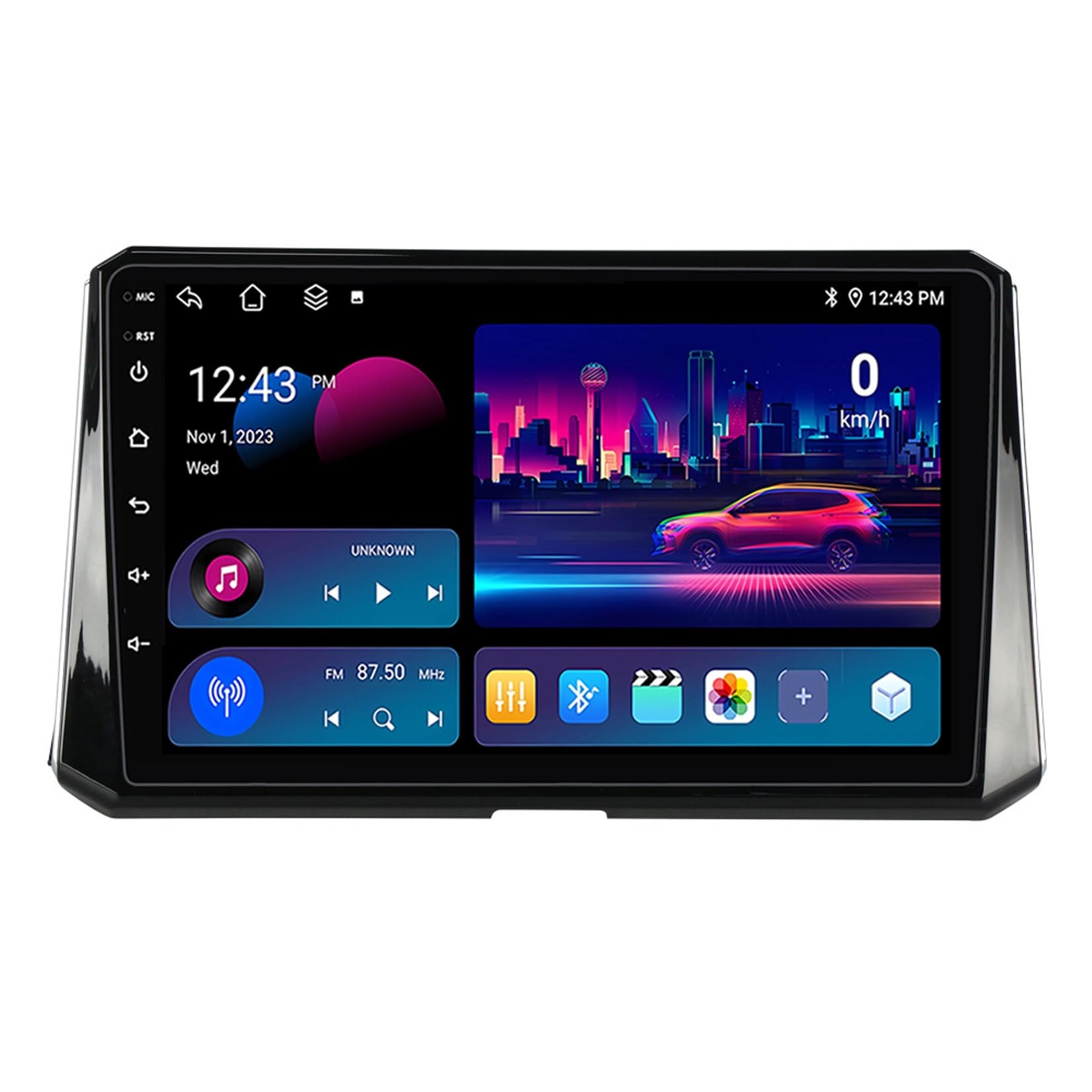 HIBIYA Radio samochodowe 2 DIN z ekranem do Toyota Corolla 2018-2021, system Android 14 radio samochodowe 10 cali z GPS RDS USB Bluetooth Mirrorlink sterowanie kierownicą + kamera cofania (T1 8Core 8