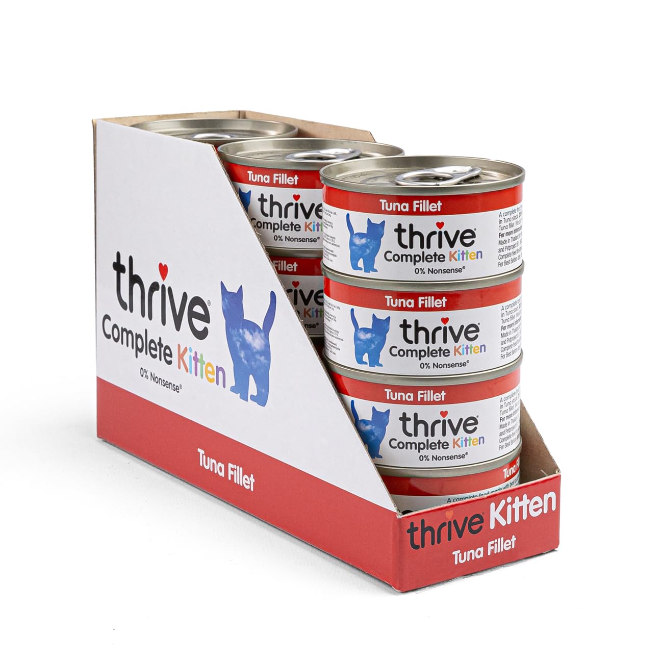 Thrive Wet Kitten Food Tuna Fillet 12 x 75g – Nutritious, Complete & Hypoallergenic – Gourmet Natural Food for Growing Kittens