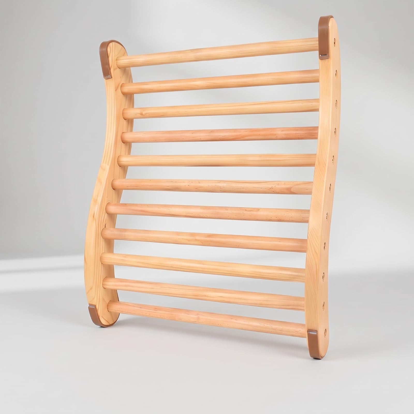 Gralara Respaldo Ergonómico Pino Muebles Antislizante para Sauna, SPA, Moderno Y Minimalista, Diseño Ergonómico De Madera con Acabado En Barniz