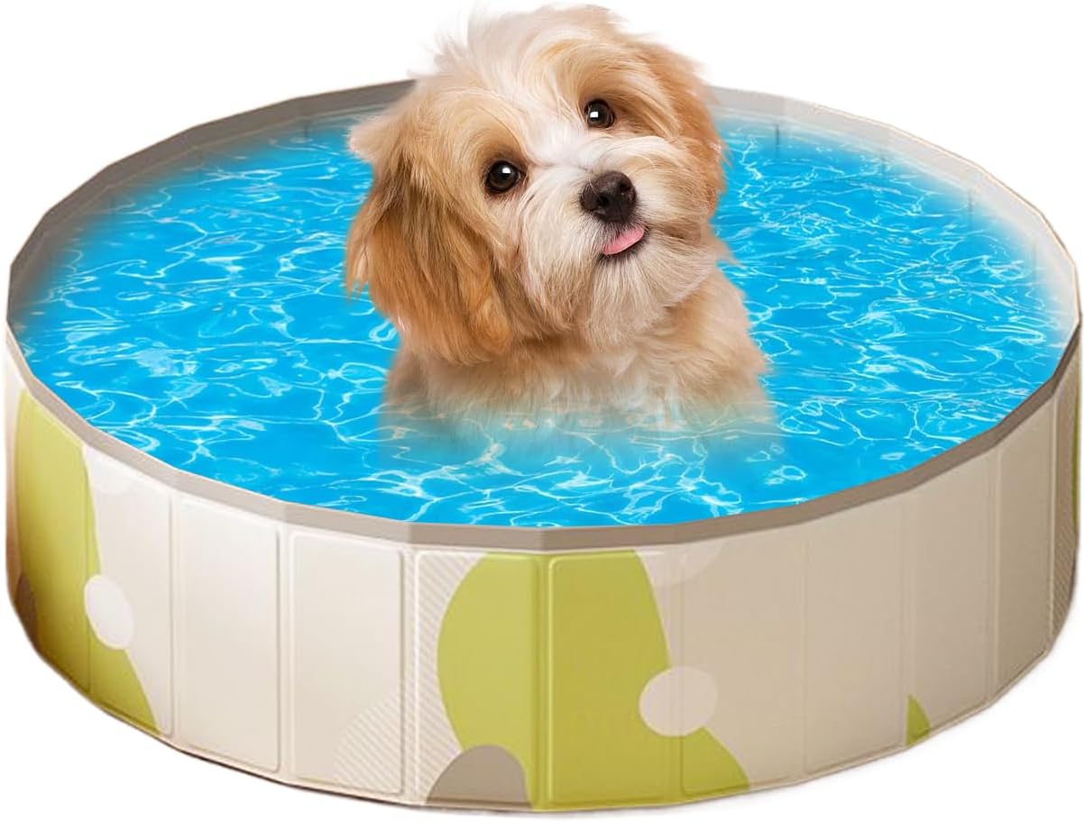 Dog Pool - Portable Puppy Wading Bathtub - Dog Swimming Pool | for Puppy Small Medium Large Breeds Bunny Cats Kids Backyard Yard Outside