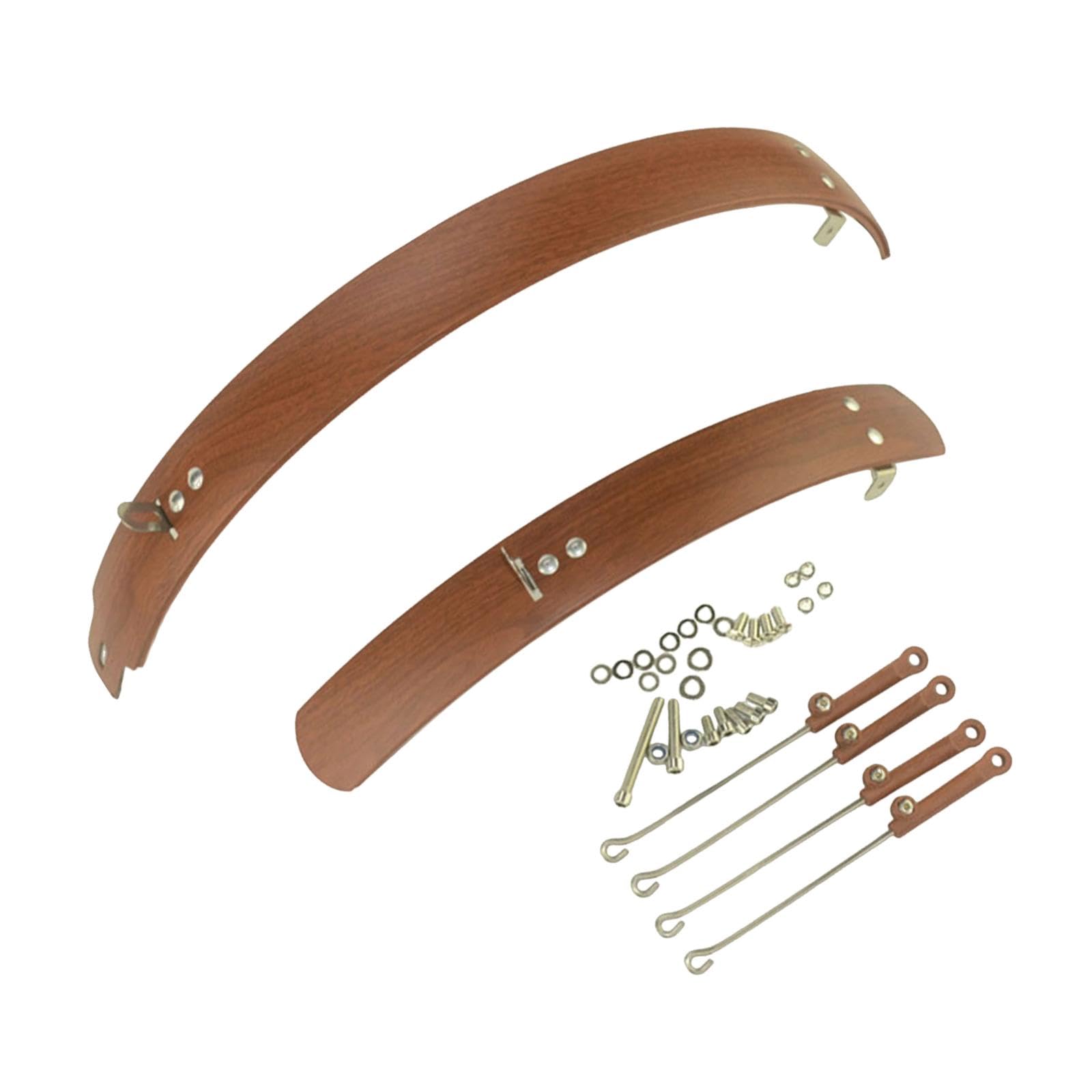kowaku Folding Bike Mudguard Front & Rear s, Mud Guard, Lightweight Cycling Parts Bicycle Front Rear s, for Bike Riding, 20inch Brown