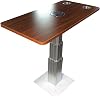 Camper Table Adjustable Telescopic RV Table Aluminum Alloy Table Pedestal Leg Lifting Bar Leg for Inside Camper RV Table Brown